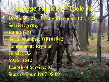 George Patrick OToole Jr'