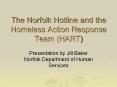 The Norfolk Hotline and the Homeless Action Response Team (HART) PowerPoint PPT Presentation