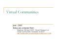 Virtual Communities PowerPoint PPT Presentation
