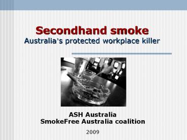 Secondhand smoke Australia