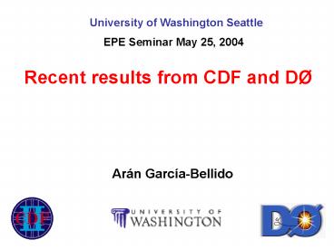 Recent results from CDF and D