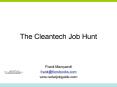 The Cleantech Job Hunt PowerPoint PPT Presentation