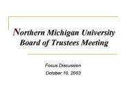 Northern Michigan University Board of Trustees Meeting