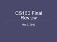 CS160 Final Review PowerPoint PPT Presentation