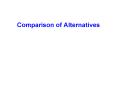 Comparison of Alternatives PowerPoint PPT Presentation