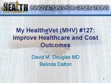 My HealtheVet MHV