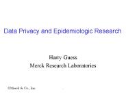 Data Privacy and Epidemiologic Research