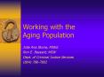 Working with the Aging Population PowerPoint PPT Presentation