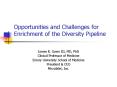 Opportunities and Challenges for Enrichment of the Diversity Pipeline PowerPoint PPT Presentation