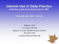 Internet Use in Daily Practice A Review of Electronic Resources for PNP  Friday, September 8, 2000 -- Park City PowerPoint PPT Presentation