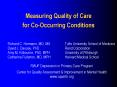 Measuring Quality of Care for Co-Occurring Conditions PowerPoint PPT Presentation
