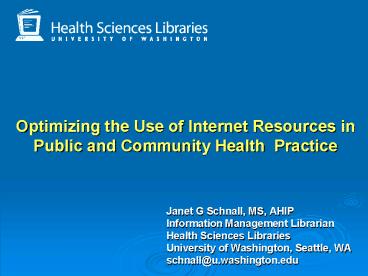 Janet G Schnall, MS, AHIP