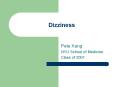Dizziness PowerPoint PPT Presentation