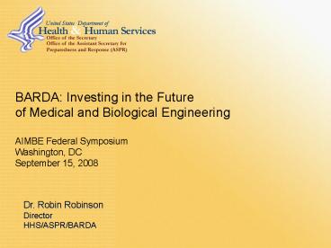 BARDA: Investing in the Future