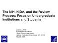 The NIH, NIDA, and the Review Process: Focus on Undergraduate Institutions and Students PowerPoint PPT Presentation