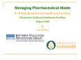Managing Pharmaceutical Waste PowerPoint PPT Presentation