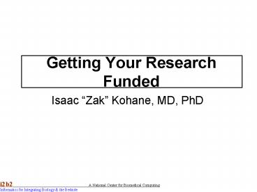 Getting Your Research Funded