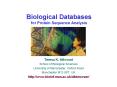 Biological Databases for Protein Sequence Analysis PowerPoint PPT Presentation