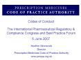 Codes of Conduct The International Pharmaceutical Regulatory PowerPoint PPT Presentation