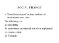 SOCIAL CHANGE PowerPoint PPT Presentation