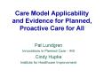 Care Model Applicability and Evidence for Planned, Proactive Care for All PowerPoint PPT Presentation