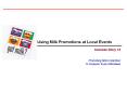 Using Milk Promotions at Local Events PowerPoint PPT Presentation