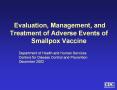Evaluation, Management, and Treatment of Adverse Events of Smallpox Vaccine PowerPoint PPT Presentation