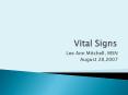 Vital Signs PowerPoint PPT Presentation