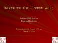 The OSU COLLEGE OF SOCIAL WORK PowerPoint PPT Presentation