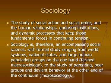 Sociology