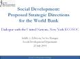 Social Development: Proposed Strategic Directions for the World Bank PowerPoint PPT Presentation