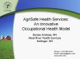 AgriSafe Health Services:  An Innovative Occupational Health Model PowerPoint PPT Presentation