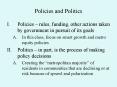 Policies and Politics PowerPoint PPT Presentation