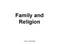 Family and Religion PowerPoint PPT Presentation