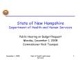 State of New Hampshire Department of Health and Human Services PowerPoint PPT Presentation