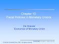 Chapter 10: Fiscal Policies in Monetary Unions PowerPoint PPT Presentation