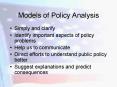 Models of Policy Analysis PowerPoint PPT Presentation