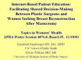 InternetBased Patient Education: Facilitating Shared DecisionMaking Between Plastic Surgeons and Wom PowerPoint PPT Presentation