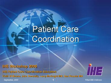Patient Care Coordination