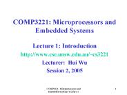COMP3221: Microprocessors and Embedded Systems