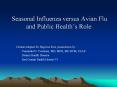 Seasonal Influenza versus Avian Flu and Public Health PowerPoint PPT Presentation