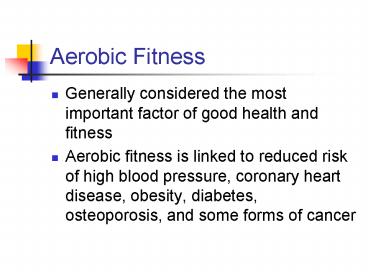 Aerobic Fitness