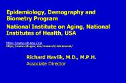 Epidemiology, Demography and Biometry Program