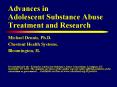 Advances in Adolescent Substance Abuse Treatment and Research PowerPoint PPT Presentation