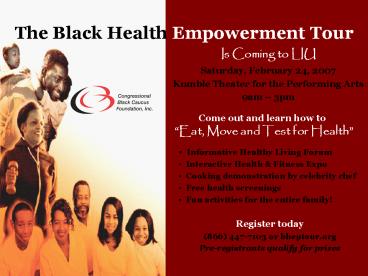 The Black Health Empowerment Tour