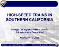 HIGHSPEED TRAINS IN SOUTHERN CALIFORNIA PowerPoint PPT Presentation