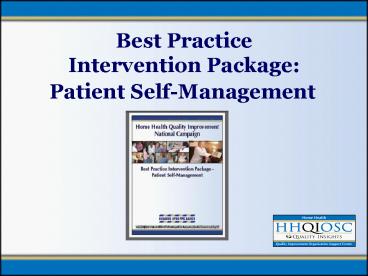 Best Practice Intervention Package: