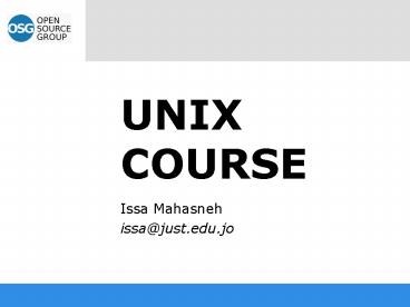 UNIX COURSE