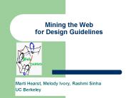 Mining the Web for Design Guidelines