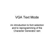VGA Text Mode